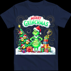 Createyou Merry Grinchmas - Férfi - Sötétkék - 2XL