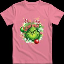 Createyou Merry Grinchmas - Gyermek - Pink - S gyerek póló
