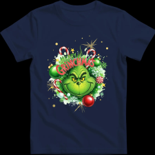 Createyou Merry Grinchmas - Gyermek - Sötétkék - S gyerek póló