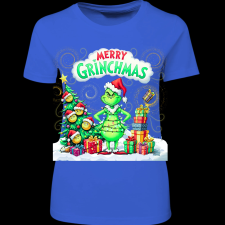 Createyou Merry Grinchmas - Női - Királykék - M női póló