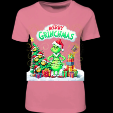 Createyou Merry Grinchmas - Női - Pink - L női póló