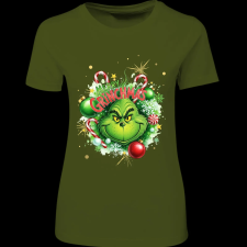 Createyou Merry Grinchmas - Női - Sötétzöld - L női póló