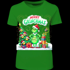 Createyou Merry Grinchmas - Női - Zöld - XL női póló