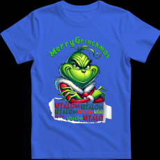 Createyou Merry Grinchmas, utálom - Férfi - Királykék - S