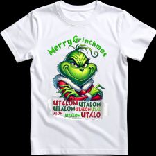 Createyou Merry Grinchmas, utálom - Gyermek - Fehér - XS gyerek póló