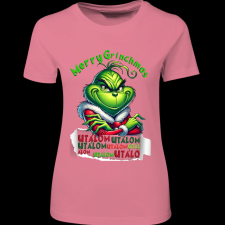 Createyou Merry Grinchmas, utálom - Női - Pink - XL női póló