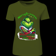 Createyou Merry Grinchmas, utálom - Női - Sötétzöld - 2XL