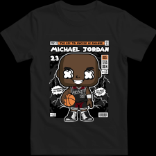 Createyou Michael Jordan - Gyermek - Fekete - XL gyerek póló