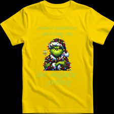 Createyou Minden rendben Grinch - Férfi - Sárga - M férfi póló