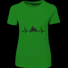 Createyou Motoros ekg - Női , Zöld , 2XL női póló