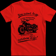 Createyou Motoros testvér vagy - Férfi - Piros - M férfi póló