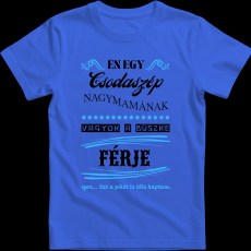 Createyou Nagymamára büszke férj - Férfi - Királykék - L