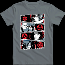 Createyou Naruto Sharinganok - Férfi - Szürke - 2XL férfi póló