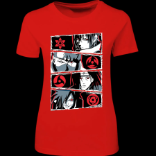 Createyou Naruto Sharinganok - Női - Piros - XL női póló