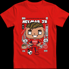 Createyou Neymar Jr - Férfi - Piros - L férfi póló