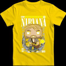 Createyou Nirvana Kurt Cobain - Férfi - Sárga - 2XL