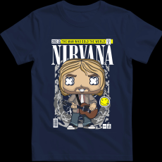 Createyou Nirvana Kurt Cobain - Férfi - Sötétkék - 3XL