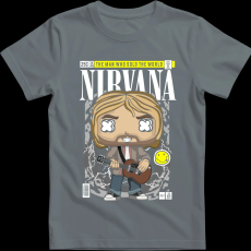 Createyou Nirvana Kurt Cobain - Férfi - Szürke - 3XL
