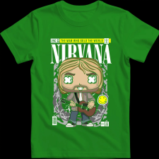 Createyou Nirvana Kurt Cobain - Férfi - Zöld - XL férfi póló
