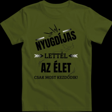 Createyou Nyugdíjas lettél - Férfi - Sötétzöld - L férfi póló