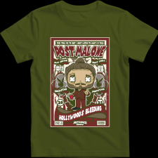 Createyou Post Malone - Férfi - Sötétzöld - M férfi póló