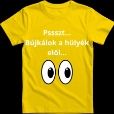 Createyou Pssszt... Bújkálok a hülyék elől... - Férfi - Sárga - XL férfi póló
