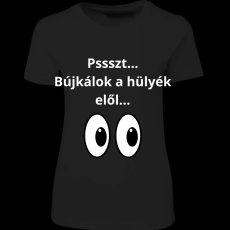 Createyou Pssszt... Bújkálok a hülyék elől... - Női - Fekete - S