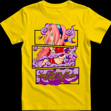 Createyou Sakura Haruno - Férfi - Sárga - M férfi póló