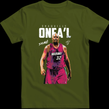 Createyou SHAQ O'NEAL - Gyermek - Sötétzöld - XS gyerek póló