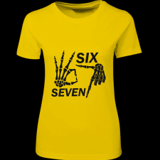 Createyou Six-Seven csontkéz - Női - Sárga - S női póló