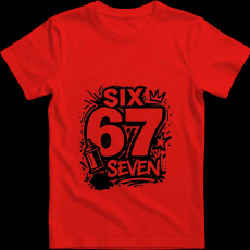 Createyou Six-Seven graffiti - Férfi - Piros - L