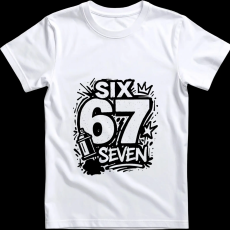 Createyou Six-Seven graffiti - Gyermek - Fehér - XL