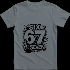 Createyou Six-Seven graffiti - Gyermek - Szürke - S