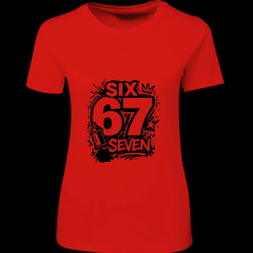 Createyou Six-Seven graffiti - Női - Piros - XL