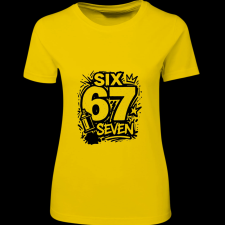 Createyou Six-Seven graffiti - Női - Sárga - 2XL női póló