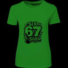 Createyou Six-Seven graffiti - Női - Zöld - 2XL