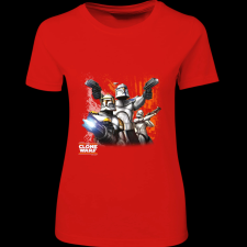 Createyou Star Wars Klón háborúk - Női - Piros - XL női póló
