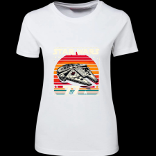 Createyou Star Wars Millennium Falcon '77 - Női - Fehér - 2XL női póló