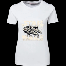 Createyou Star Wars Millennium Falcon - Női - Fehér - S női póló