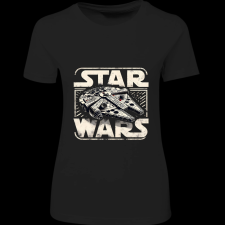 Createyou Star Wars Millennium Falcon - Női - Fekete - XL női póló