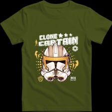 Createyou Star Wars Rex klón kapitány 2 - Gyermek - Sötétzöld - S gyerek póló