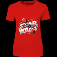 Createyou Star Wars X-Wing 2 - Női - Piros - 2XL női póló
