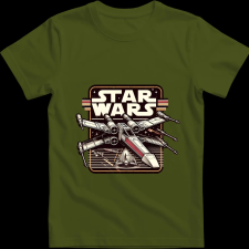 Createyou Star Wars X-Wing 5 - Férfi - Sötétzöld - M férfi póló