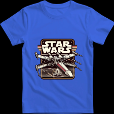 Createyou Star Wars X-Wing 5 - Gyermek - Királykék - S gyerek póló