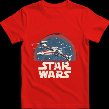 Createyou Star Wars X-Wing - Férfi - Piros - 3XL férfi póló