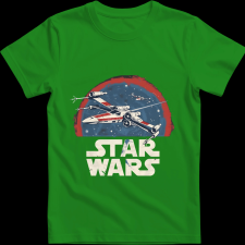 Createyou Star Wars X-Wing - Gyermek - Zöld - M gyerek póló