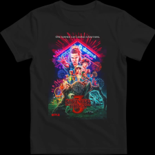 Createyou Stranger Things 2 - Férfi - Fekete - 3XL férfi póló