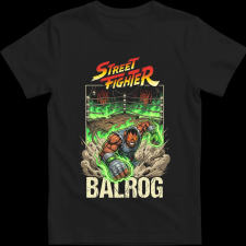 Createyou Street Fighter Balrog - Férfi - Fekete - 3XL férfi póló