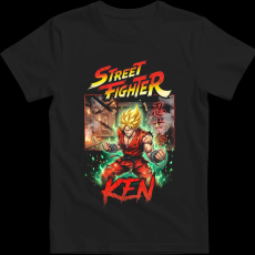 Createyou Street Fighter Ken - Gyermek - Fekete - XS