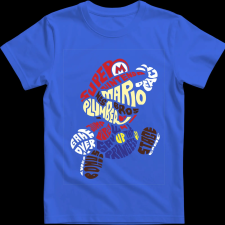 Createyou Super Mario - Férfi - Királykék - M férfi póló